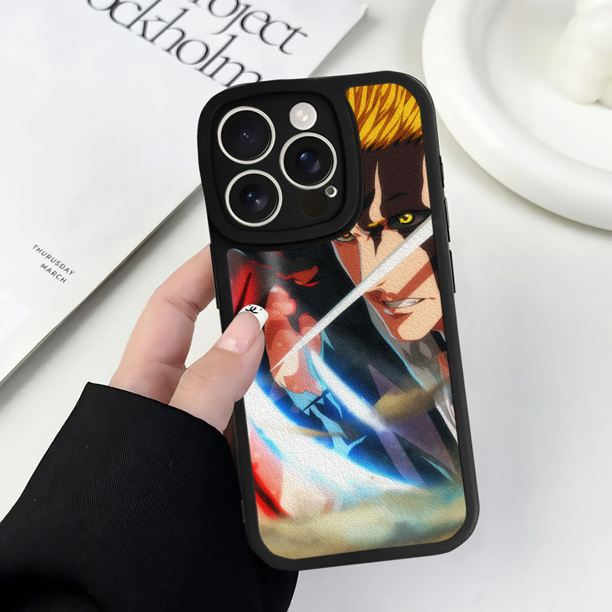 （画像用） ブリーチ BLEACH 【iPhone 16シリーズ対応】シリコンスマホケース（レザー調） 材質：シリコン